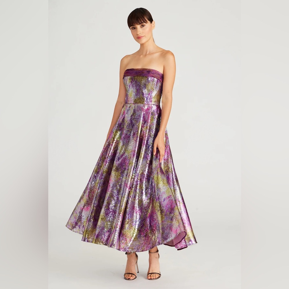 Theia Womens  Eve Dress, Purple